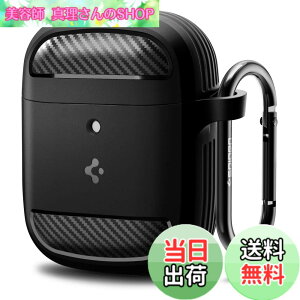 �y���������zSpigen Pixel Buds A-Series �P�[�X �ϏՌ� PC TPU ��d�\�� ���C�����X�[�d �Ή� �J���r�i �����O�t�� �y�� �L�Y�h�~ �Ռ� �z�� �V���v�� ���M�b�h�E�A�[�}�[ ASD01344 (�u���b�N)