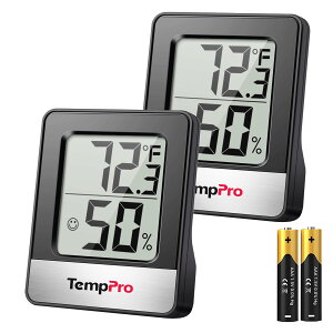 �y���������zThermoPro�T�[���v�� ���x�v �����x�v ���x���x�v ���� �����v �f�W�^�� ���� �R���p�N�g ��}�[�N �Ǌ|�� ���X�^���h �}�O�l�b�g TP49 �u���b�N 2�p�b�N