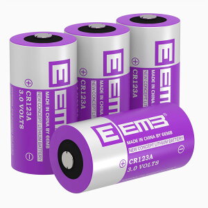 �y���������zEEMB CR123A 3V ���`�E���d�r 1700mAH ��[�d�� CR17345 CR123 �o�b�e���[ �����\ PTC �ی�t�� �J���� �����d�� �������� �A���[�� �X�}�[�g�Z���T�[�Ȃǂ� (4)