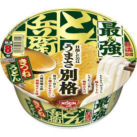 【送料無料】どん兵衛 日清の最強どん兵衛 きつねうどん [八幡屋礒五郎 特製ゆず七味唐辛子] 日清食品 カップ麺 93gx12個