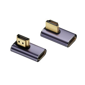 �y���������zYFFSFDC HDMI-HDMI�A�_�v�^�[ L�^ �y2�Z�b�g�zL�� HDMI �I�X - HDMI ���X�A�_�v�^�A�������E���� 90° �~�h���x���g HDMI �����A�_�v�^ 48Gbps HDMI 2.1�A�_�v�^ 8K@60Hz 4K@120Hz �e���r HDR �t��HD 