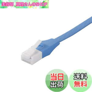 �y���������z�o�b�t�@���[ BUFFALO �c���̐܂�Ȃ�LAN�P�[�u�� �J�e�S��6a �X�g���[�g �t���b�g�^�C�v �u���[ BSLS6AFU50BL