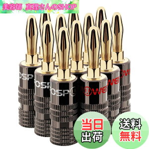 �y���������zFosPower �o�i�i�v���O �R�l�N�^�y�˂����ݎ� / 24k �����b�L/�����V�F���z�\���_�[���X �X�s�[�J�[�P�[�u��/�X�s�[�J�[���C���[/�ǃv���[�g�p (12�{�Z�b�g / 6�y�A)