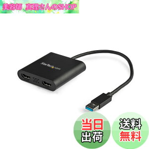 �y���������zStarTech.com USB 3.0 - HDMI�ϊ��A�_�v�^�[/2���/4K30Hz+1080p/Windows�̂� macOS ChromeOS Linux��Ή� USB32HD2