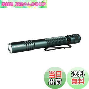 �y���������zACEBEAM Pokelit 2AA �����d�� ����519A LED �����F�� 5000K �����F 600���[���� ���^�y�����C�g �P�O�d�r�Ή� USB-C�[�d�� IP68�h�� ���p�_���ő�13.5�� ���肵���p�t�H�[�}���X led �t���b�V