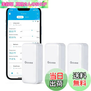�y���������zGovee Bluetooth �����x�v ���x�v ���x�v �f�W�^�� ���C�����X �����x �����΍� �A���[�� �ُ�ʒm �C���e���A �R���p�N�g �Z���T�[3�� �� �C���t���G���U�΍� �����x�Ǘ� ���� �n��