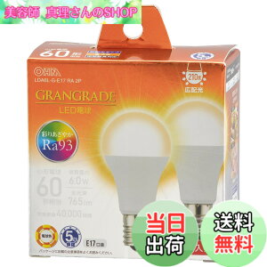 �y���������z�I�[���d�@ LED�d�����` E17 60�`����/60W���� �d���F Ra93�����F �����Ή� �f�M�ގ{�H���Ή� �~�j�N���v�g���` 5�N 2�� LDA6L-G-E17 RA 2P 06-5566 OHM
