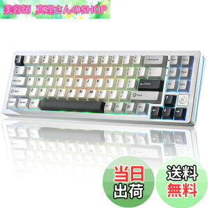 �y���������zYUNZII AL71 ���J�j�J���L�[�{�[�h 68% �R���p�N�g �t���A���~CNC���H �K�X�P�b�g�\�� [Bluetooth/2.4G/USB-C �O���[�h�ڑ�] �z�b�g�X���b�v�Ή� NKRO RGB�o�b�N���C�g Win/Mac���Ή� �Z�K�F��