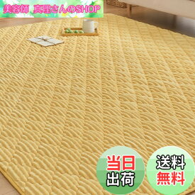 【送料無料】CHOSHOME カーペット ラグ 極厚25mm ラグマット 2畳 絨毯 厚手 オールシーズン 190x190cm イエロー
