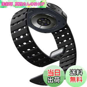 �y���������z[Bandletic] Galaxy watch 8 �o���h - �}�O�l�b�g�� �V���R���o���h Watch 8 44mm 40mm/ Watch 8 Classic 46mm �ɑΉ� N52���� �ʋC�� �ϊ� �h�� �y�� �j�����p �����p�o���h �F�F�u���b�N