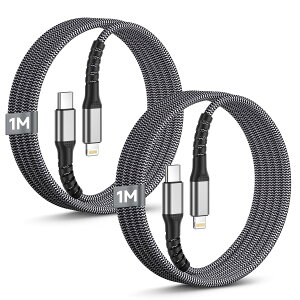 �y���������zUSB C Lightning �P�[�u��1M 2M 3M [MFi�F�؎擾] iPhone �[�d�P�[�u�� �^�C�vc ���C�g�j���O �[�d�R�[�h PD�Ή� �}���[�d ���ϋv�i�C���� �f�[�^�]�� Type C to Lightning �[�d�R�[�h iPhone 14/14 Pr