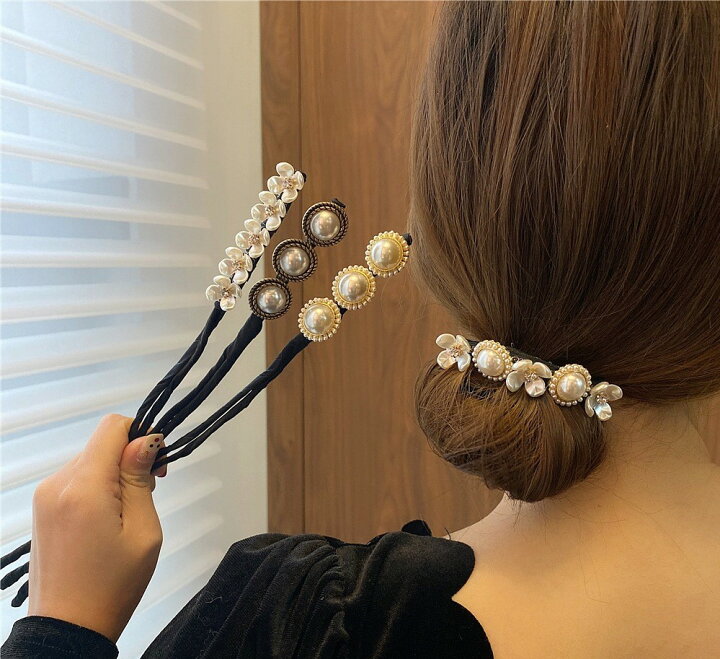 楽天市場 超簡単まとめ髪 おしゃれ アイテム ラクチン ヘアスタイル ヘアアクセサリー シンプル ヘアアレンジ アクセント 大人 可愛い パーティー 結婚式 デート プレゼント ホワイト パール フラワー 代 30代 40代 Maris Select
