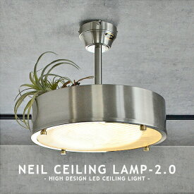 LEDシーリングライト NEIL CEILING LAMP 2.0 ニール シーリングランプ シルバー LED内蔵 リモコン 照明 リビング ダイニング 寝室 6畳 8畳 10畳 12畳 調光 調色 インダストリアル モダン アクリル スチール 真鍮 おしゃれ デザイン ライト 照明 HERMOSA ハモサ (CP4(PX10