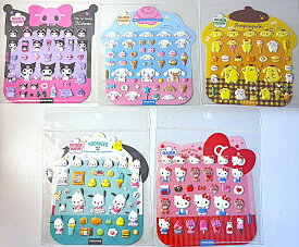 韓国限定 正規品 サンリオ マシュマロシール 5種 ぷっくり 立体 クッション エポキシ ステッカー 人気 キャラクター 韓国文具 デコ 可愛い 即納 送料無料