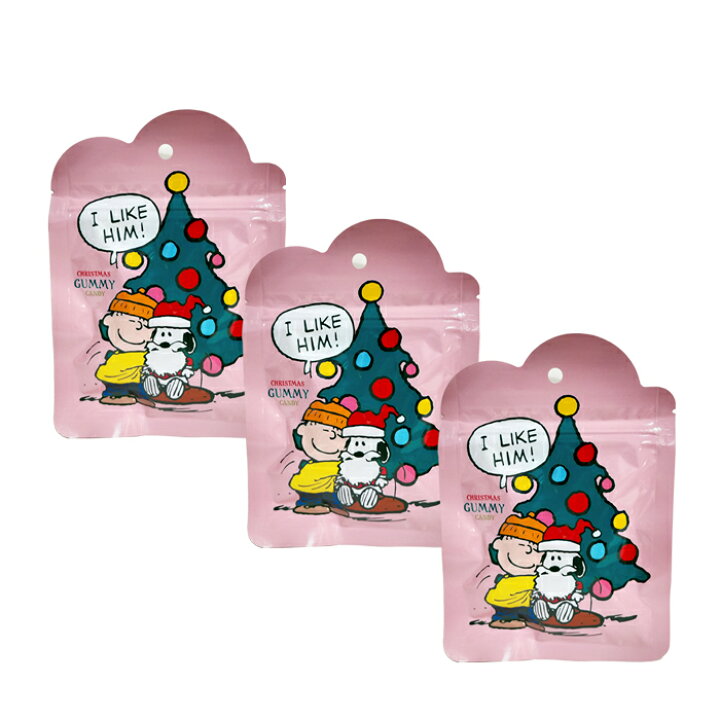 楽天市場 クリスマス 送料無料 スヌーピー クリスマス グミ 3袋 ピーナッツ スヌーピー Peanuts Snoopy スターベリー グリーンアップル グミ キャンディ Market Basket
