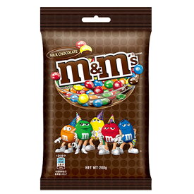 【送料無料 ポスト投函】お試し1袋 m&m's エムアンドエムズ チョコレート ペグパック M＆МS ミルクチョコレート マーブルチョコ（200g）