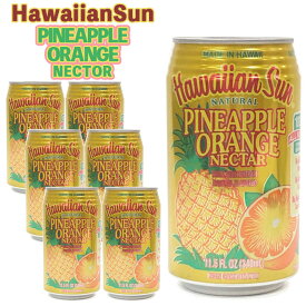 【送料無料】リードオフジヤパン ハワイアンサン パイナップルオレンジネクター 340mlx6缶セット