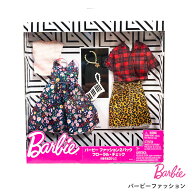 送料無料 【バービー ファッション2パック フローラル・チェック】 Barbie きせかえ 服のみ