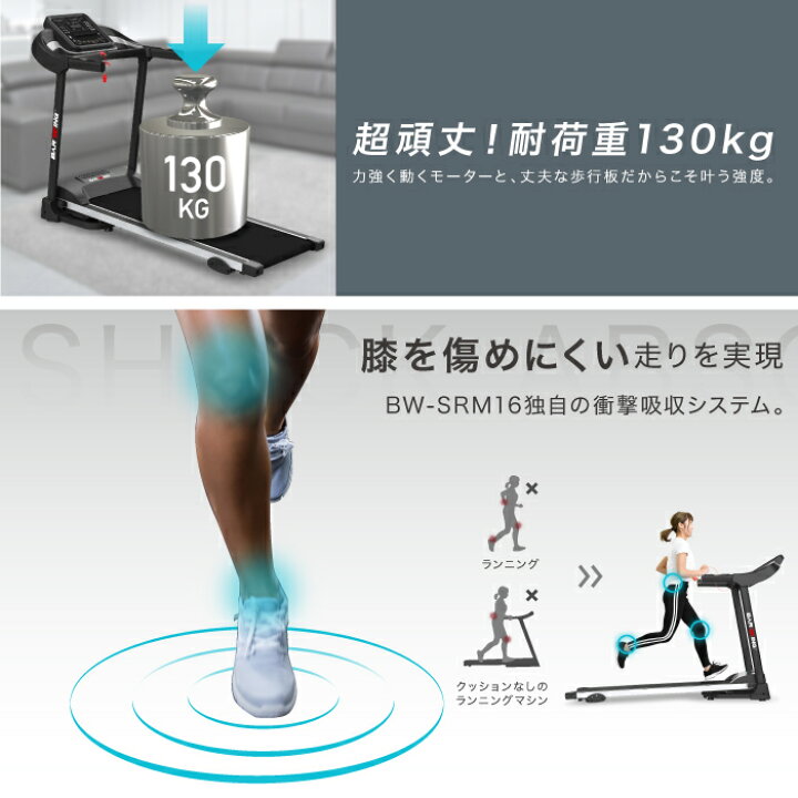 楽天市場】□4/17迄 最大2,000円OFF□ ルームランナー MAX16km/h 