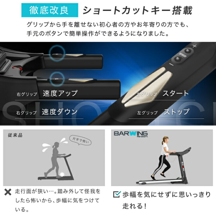 楽天市場】□4/17迄 最大2,000円OFF□ ルームランナー MAX16km/h 