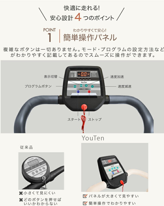 楽天市場】ルームランナー 電動 ランニングマシン 速度 MAX10km/h 