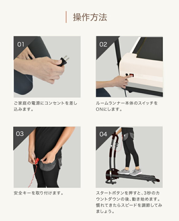 楽天市場】ルームランナー 電動 ランニングマシン 速度 MAX10km/h 