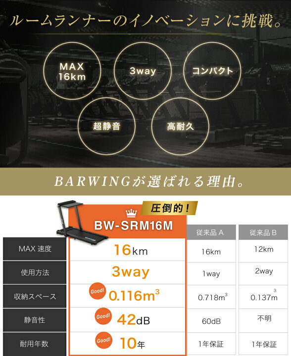 楽天市場】□4/17迄 最大2,000円OFF□ 【3WAYルームランナー】 MAX16km 