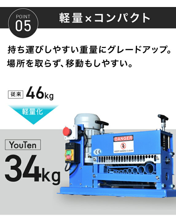 楽天市場】徹底改良モデル 電線皮むき機 【5年保証】 耐久性 静音性 UP 