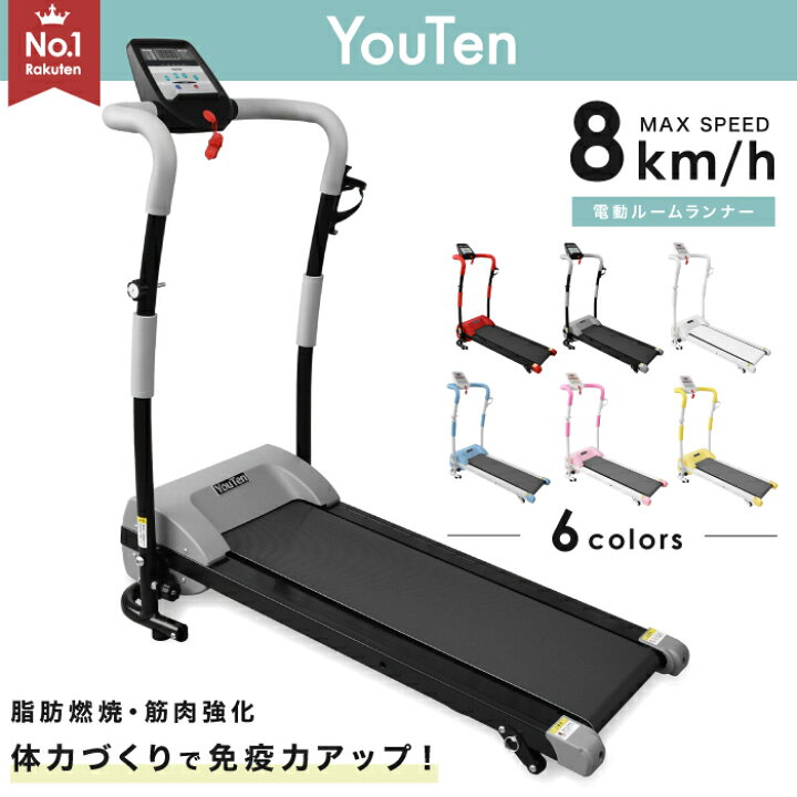 楽天市場】□11/27迄 一部SALE価格□ ルームランナー 電動 MAX8km 