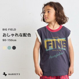 プリントリンガータンクトップ マーキーズ 子供服 キッズ ベビー 男の子 女の子 トップス シャツ 半袖 2024SS 【メール便対象】