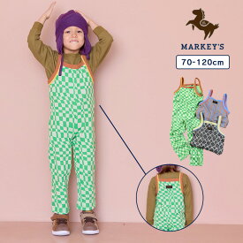 総柄ジャガードサロペット マーキーズ 子供服 キッズ ベビー 男の子 女の子 ボトムス サロペット かわいい 2025AW