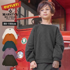【アウトレット】キルトトレーナー　マーキーズ 子供服 キッズ ベビー 男の子 女の子 長袖 スウェット おでかけ 2024AW