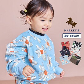 【MORE SALE／20%OFF】総柄スウェット 子供服 キッズ ベビー 男の子 女の子 トップス 長袖 トレーナー 通園通学 2025AW