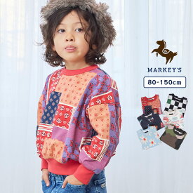 【SALE／10%OFF】総柄スウェット 子供服 キッズ ベビー 男の子 女の子 トップス 長袖 トレーナー 通園通学 2025AW