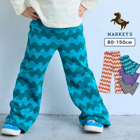 【SALE／30%OFF】【親子お揃い】総柄ジャガードフレアパンツ（80〜150cm） マーキーズ 子供服 キッズ ベビー 男の子 女の子 ボトムス ロングパンツ 長ズボン 2025AW