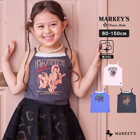 【SALE／10%OFF】ロックテイストプリントキャミソールマーキーズ 子供服 綿100% キッズ ベビー 男の子 女の子 トップス 2025SS【メール便対象／日時指定不可】
