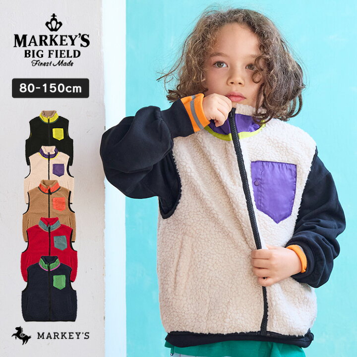 楽天市場】リペスAボアベスト マーキーズ 子供服 キッズ ベビー 男の子  