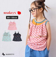 【アウトレット価格】総柄フリルキャミソールマーキーズ 子供服 キッズ ベビー 女の子 トップス 総柄 202…