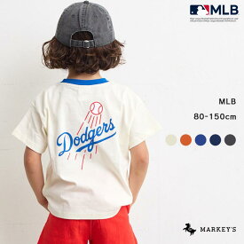【別注】MLB プリントTシャツ マーキーズ 子供服 キッズ ベビー 男の子 女の子 トップス 半袖 2024SS 【メール便対象】