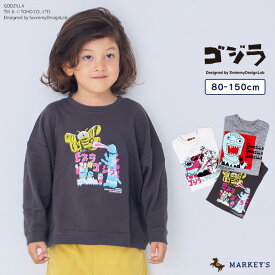 【SALE／20%OFF】【別注】スイミーデザインラボ×ゴジラ プリントトレーナー 子供服 キッズ ベビー 男の子 女の子 トップス 長袖 スウェット 2025AW