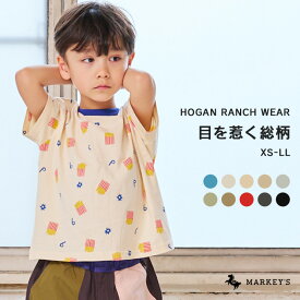 総柄ワイドTシャツ マーキーズ 子供服 キッズ ベビー 男の子 女の子 トップス 半袖 2024SS 【メール便対象】