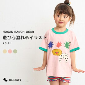 リンガープリントTシャツ マーキーズ HOGAN 子供服 キッズ ベビー 男の子 女の子 トップス 半袖 かわいい 夏服 おしゃれ 2024SS 【メール便対象】