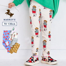 【定番】総柄フル丈レギンスマーキーズ 子供服 キッズ ベビー 男の子 女の子 ボトムス レギンス フルレングス カジュアル ダンス 2025SS【メール便対象／日時指定不可】