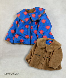 【MORE SALE／30%OFF】リバーシブルビッグカラーボアジャケット マーキーズ 子供服 キッズ ベビー 男の子 女の子 アウター 総柄 2025AW