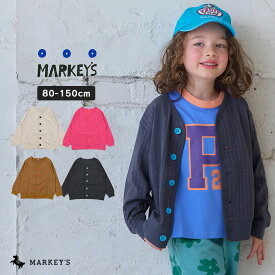 【アウトレット価格】ニットサッカーカーディガン マーキーズ 子供服 キッズ ベビー 男の子 女の子 トップス アウター カーディガン ホーガン 2025SS