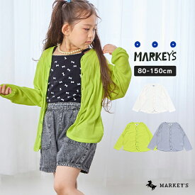 【SALE／16%OFF】薄手リブ長袖カーディガンマーキーズ 子供服 キッズ ベビー 男の子 女の子 トップス アウター カーディガン　 ホーガン 羽織り 無地 2025SS