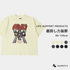 ロックプリントワイドTシャツ マーキーズ 子供服 キッズ ベビー 男の子 女の子 トップス 半袖 2024SS 【メール便対象】