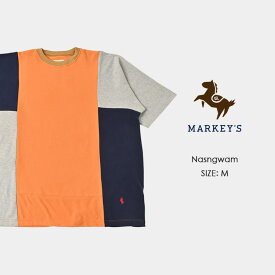 【SALE／30%OFF】 Big Switching Polo-T Nasngwam ナスングワム DAKOTA MARKEY'S マーキーズ M 大人 レディース メンズ お揃い トップス 半袖