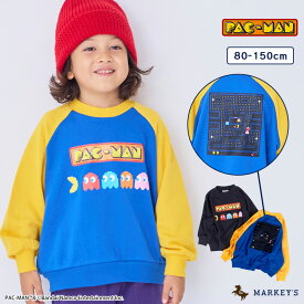 【別注】PAC-MAN GAME プリントトレーナー マーキーズ 子供服 キッズ ベビー 男の子 女の子 トップス 長袖 スウェット ゲーム 2025AW