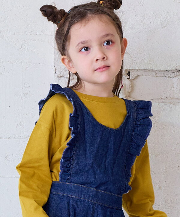 楽天市場】【COTTON from U.S.A】デニム3WAYフリルサロペット 子供服 